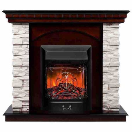 Электрокамин RealFlame Elford AO античный дуб с очагом Majestic Lux Black