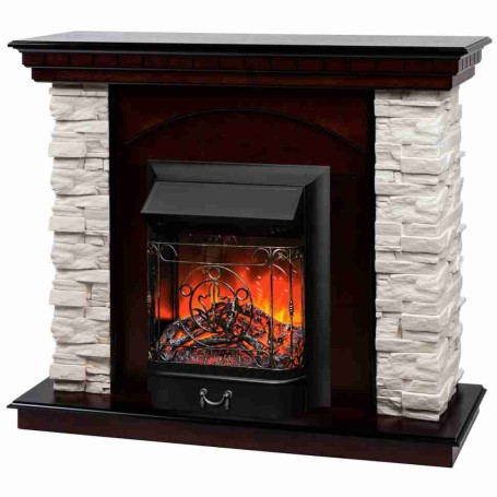 Электрокамин RealFlame Elford AO античный дуб с очагом Majestic Lux Black