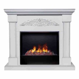 Электрокамин RealFlame Ofelia 26 WT дуб белый с серебряной патиной с очагом 3D Cassette 630