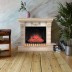 Электрокамин RealFlame Gracia 24/25,5 WT белый дуб с золотой патиной с очагом Evrika 25,5 LED