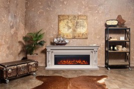 Royal Flame Портал Dallas - Слоновая кость с патиной (Ширина 1665 мм)