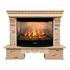 Электрокамин Sorento 33/33W WT с очагом 3D Firestar 33