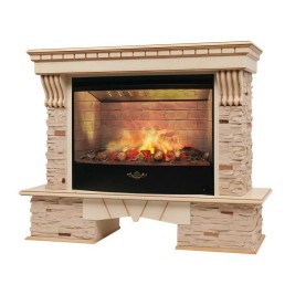 Электрокамин Sorento 33/33W WT с очагом 3D Firestar 33