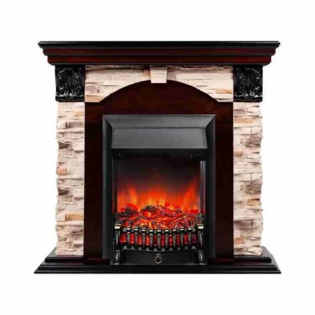 Электрокамин RealFlame Dublin Rock AO античный дуб с очагом Fobos Lux Black