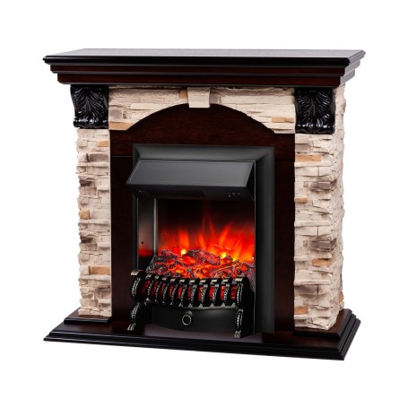 Электрокамин RealFlame Dublin Rock AO античный дуб с очагом Fobos Lux Black