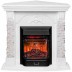 Электрокамин RealFlame Athena Corner GR белый с очагом Majestic Lux Black RC