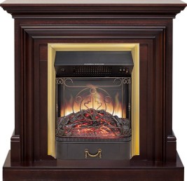 Каминокомплект Bradford - Темный дуб с очагом Majestic FX M Brass