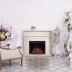 Электрокамин RealFlame Attica WT айвори с очагом Evrika 25,5 LED
