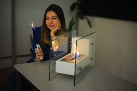 Биокамин Fidero 500 белый (ZeFire)