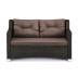 Плетеный диван из искусственного ротанга S51A-W53 Brown