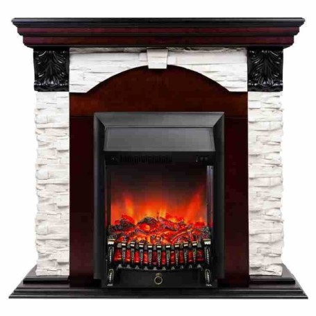 Электрокамин RealFlame Dublin Lux AO античный дуб с очагом Fobos Lux Black