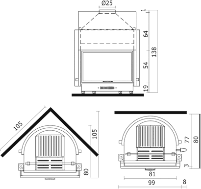 Каминная топка ACQUATONDO 29 PLUS CS (EdilKamin)