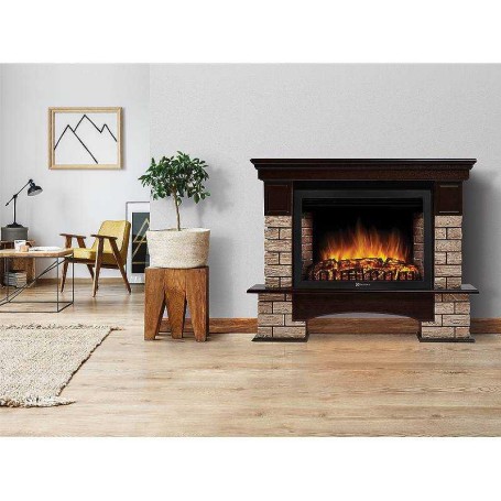 Портал для электрокамина Electrolux Forte WOOD Classic каменный дуб коричневый, шпон темный дуб