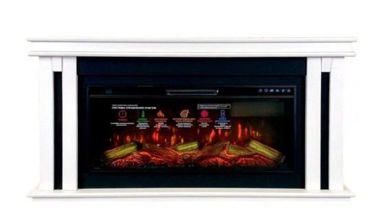 Портал для электрокамина INTER-FLAME Квинт под очаг FreeSpace 40, белый