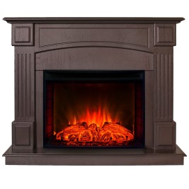 Электрокамин RealFlame Carolina 24/25,5 DN темный орех с очагом Evrika 25,5 LED
