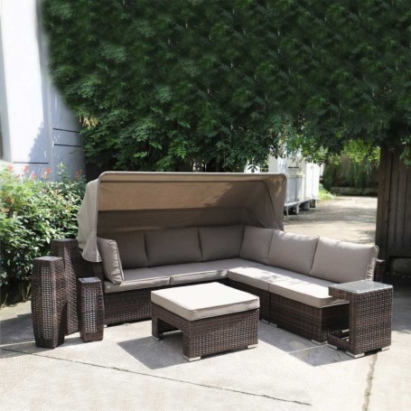 Комплект плетеной мебели из искусственного ротанга AFM-320B Brown
