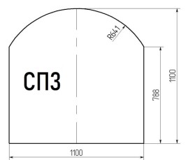 Лист стеклянный напольный (1100х1100х6мм) СП-3