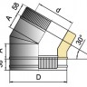 Отвод 30° DOTH D104 с изоляцией 50 мм, AISI 321/304 (Вулкан)