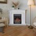 Электрокамин RealFlame Dominica Corner DN белый матовый с очагом Majestic Lux Black