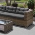 Диван угловой плетеный из искусственного ротанга AFM-305A Brown/Olive