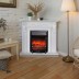 Электрокамин RealFlame Dominica Corner DN белый матовый с очагом Fobos Lux Black