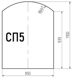 Лист стеклянный напольный (1100х850х6мм) СП-5