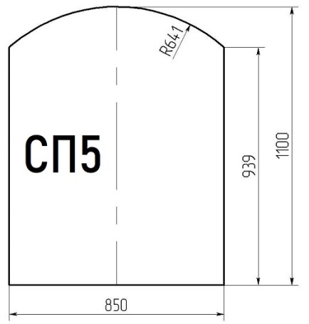 Лист стеклянный напольный (1100х850х6мм) СП-5
