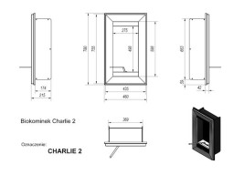 Биокамин CHARLIE 2 черный