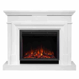 Электрокамин RealFlame Marco 25,5/26 WT белый с очагом Saphir 25,5