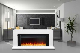 Каминокомплект Lindos - Белый (Высота 915 мм) с очагом Vision 23 LED FX