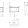 Топка NADIA/14/P/BS/G, Г-образное стекло справа, гильотина (NADIA/14/P/BS/G (гильотина))