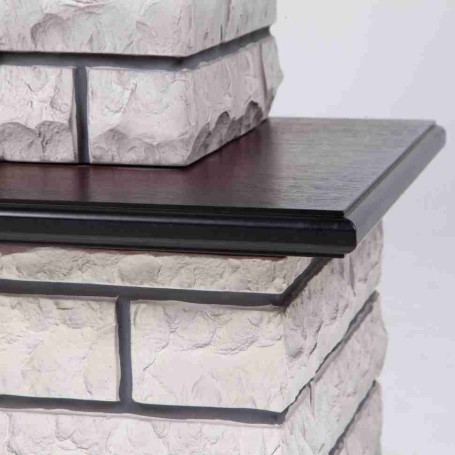 Электрокамин RealFlame Country Rock 26 AO античный дуб с очагом 3D Cassette 630 Black Panel