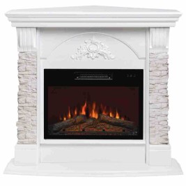 Электрокамин RealFlame Athena Corner GR белый с очагом Kendal 24