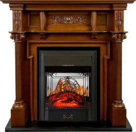 Каминокомплект Oxford - Орех с очагом Majestic FX M Black RC