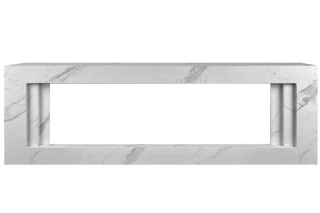 Каминокомплект Line 60 SFT White Marble (Разборный) - Белый мрамор с очагом Vision 60 LED