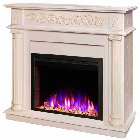Электрокамин RealFlame Attica WT айвори с очагом Saphir 25,5