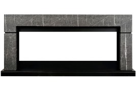 Каминокомплект Lindos 60 SFT - Серый мрамор с очагом Vision 60 LOG LED