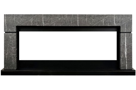 Каминокомплект Lindos 60 SFT - Серый мрамор с очагом Vision 60 LOG LED