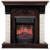 Электрокамин RealFlame Corfino NT орех с очагом Majestic Lux Black
