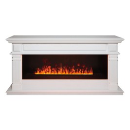 Электрокамин RealFlame Islandia CST1000 WT белый с очагом 3D Cassette 1000 Black Panel