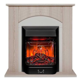 Электрокамин RealFlame Hanna STD LO светлый дуб с очагом Majestic Lux Black RC
