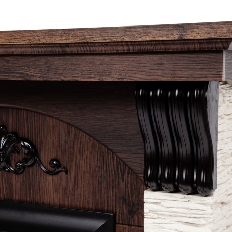 Электрокамин RealFlame Corfino NT орех с очагом Fobos Lux Black