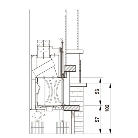 Облицовка GUBBIO SX, с духовкой (Palazzetti)