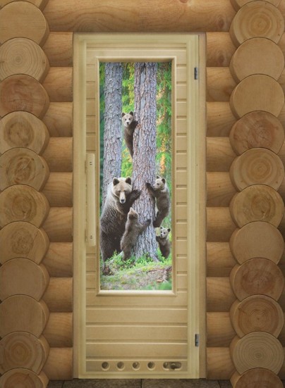 Дверь DoorWood Элит Мишки с фотопечатью 73х185