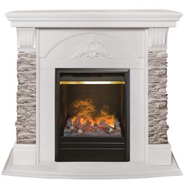 Электрокамин RealFlame Athena GR WT белый с очагом 3D Olympic