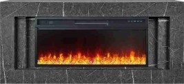 Каминокомплект Line 42 SFT Stone Touch (Разборный) - Серый мрамор с очагом Vision 42 LED
