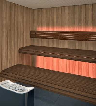 Сауна Tylo New Vision 150, установка в левый угол