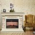 Электрокамин RealFlame Marseilles Luxe 24 WT белый дуб с золотой патиной с очагом Irvine 24
