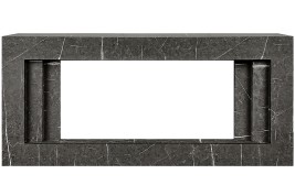 Каминокомплект Line 42 SFT Stone Touch (Разборный) - Серый мрамор с очагом Vision 42 LOG LED