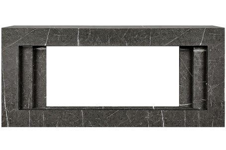 Каминокомплект Line 42 SFT Stone Touch (Разборный) - Серый мрамор с очагом Vision 42 LOG LED